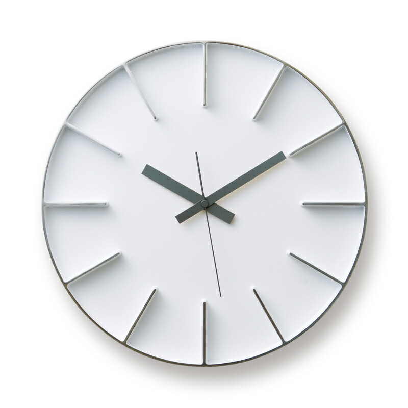 レムノス 掛け時計 エッジクロック Edge Clock AZ-0115 WH / アルミニウム 連続秒針 静音 ウォールクロック シンプル リビング ダイニング 寝室 高級時計