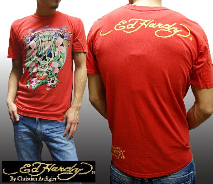 正規品 楽天市場 送料無料 0種類の品揃え エドハーディー メンズ 半袖 Tシャツ Ed Hardy Skull Rider 2 レッド エド ハーディー 正規品 海外 Laセレブ 多数着用 ファッション 雑誌 掲載 ブランド タトゥー セレカジ ストリート ロック スタイル Monomall 超