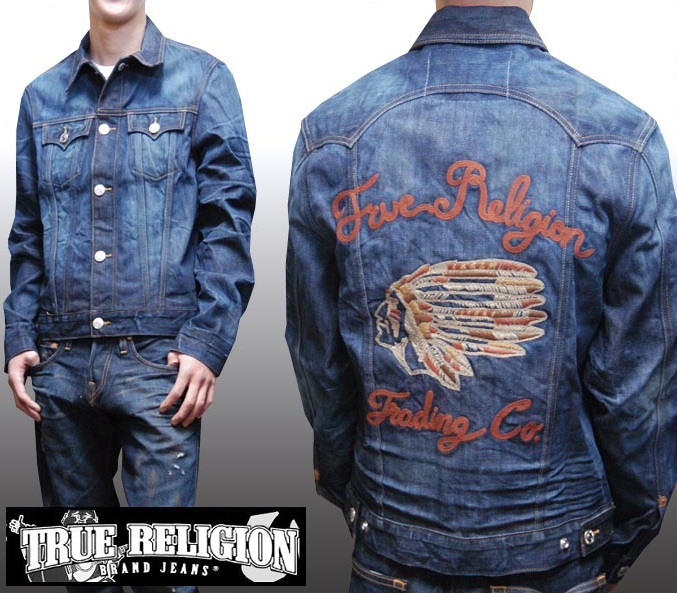 true religion blue jacket