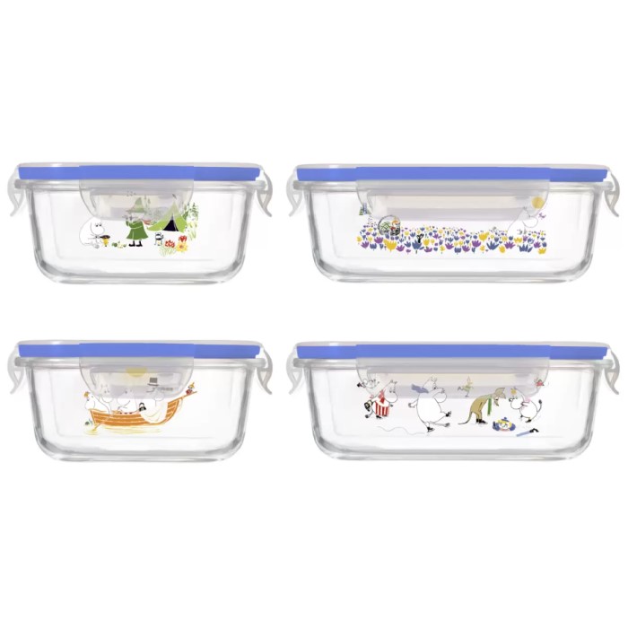 楽天市場】PYREX×ムーミン 耐熱ガラス 保存容器 4個 ストレージ ガラス
