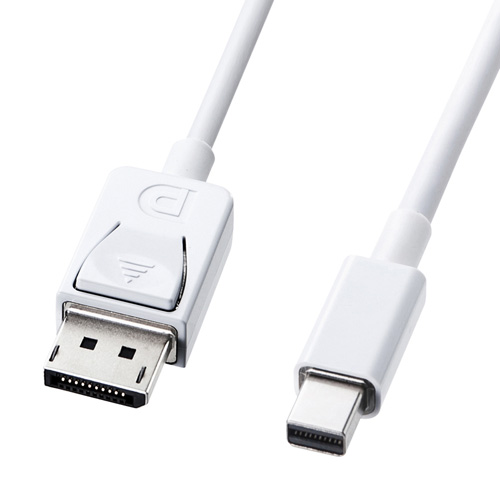 サンワサプライ ミニ-DisplayPort変換ケーブル1m KC-DPM1W | ケーブル 関連単語 DVI 変換 ケーブル HDMI VGA インターフェース ディスプレイ パソコン DVD アナログ デジタル usb PC 周辺機器 アクセサリー 転送 信号