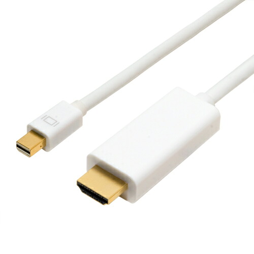 MCO FullHD対応 miniDisplayPort-HDMIケーブル ホワイト 2m DPC-2KHD20/WH | ケーブル 関連単語 DVI 変換 ケーブル HDMI VGA インターフェース ディスプレイ パソコン DVD アナログ デジタル usb PC 周辺機器 アクセサリー 転送 信号