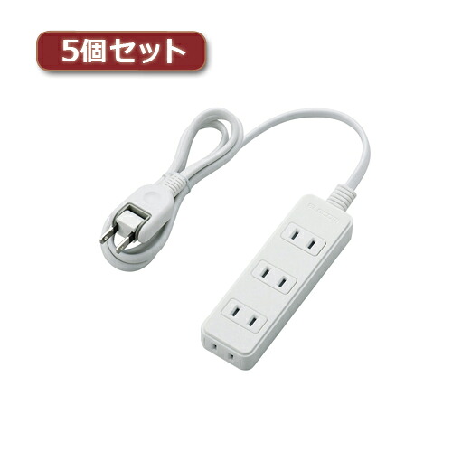 5個セットエレコム 電源タップ(雷ガード付き) T-KS02-2410WH T-KS02-2410WHX5 | コンセント 電源 プラグ 関連単語 カバー タップ タイマー usb ボックス キャップ プレート コード ケーブル おしゃれ タワー type-c マグネット 変換 ソーラー 有線 無線|Good thing -グッドシング-