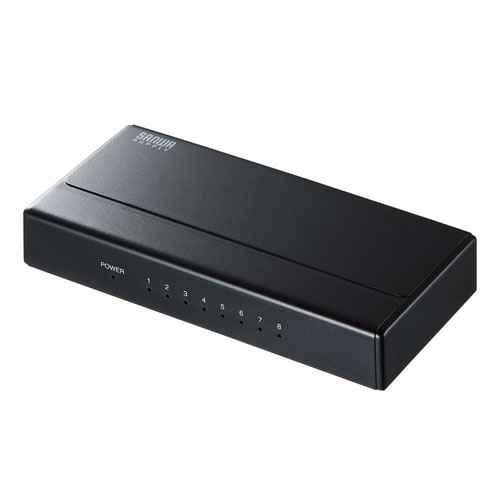 サンワサプライ ギガビット対応スイッチングハブ(8ポート・マグネット付き) LAN-GIGAP801BK | ポート 関連単語 ハブ lan ギガ usb コンセント ケーブル m パソコン pc 周辺機器 8 Type ビット c hdmi ホルダー カバー クリップ タイプ 接続 電源 トレー 2 5 10