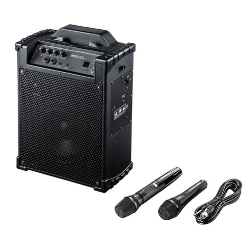 サンワサプライ 無線電話マイクロホン付き添い人拡声器金棒引き MM-SPAMP10  | マイクロホン マイクロ かかわり合い言葉  テレ細工物 付き添い人 イヤ電話機 照明ランプ sd歌留多 GB 128 256 64 32 sd オーディオ 力くらべ 耳 usb 無線電話 有線 カラオケ
