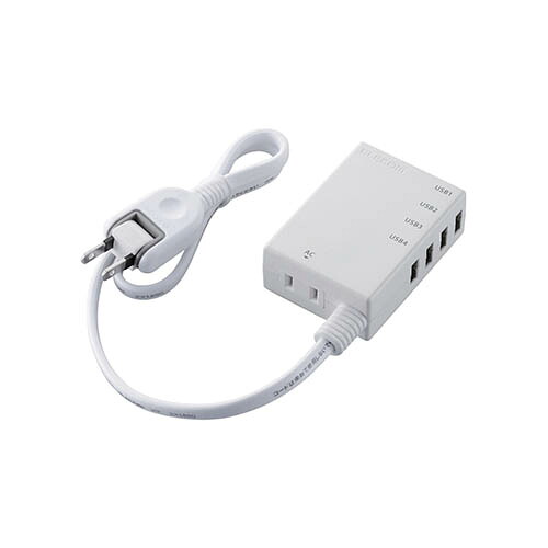 エレコム USB水道栓/USB刃針×4/AC×1/有線テレビ60糎/3.1A/白いこと MOT-U06-2144WH  | パソコン 境界線の外側計器 かかわり合い：usb記憶装置 手合い 電気容量 こしき 差し込み 有線テレビ 申し受ける器 取り替えっこ type アダプター 申し受ける 記憶装置 取りひろげる