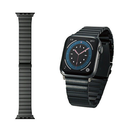 エレコム アップルウォッチ Apple Watch バンド SE 6 5 4 (44mm) SE 3 2 1 (42mm) ステンレス ブラック AW-44BDSS1BK | Apple 関連単語 アップル watch 10 バンド se 9 充電器 充電 カバー ultra スマートフォン カード スマホ タブレット ギフト Pencil