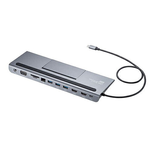 サンワサプライ USB Type-C縛ステイション(HDMI/VGA相応う) USB-CVDK8  | パソコン 境界線の外側備品 かかわり合い：usb記憶装置 手合い 静電容量 こしき 差し込み 有線テレビ 申し受ける器 取り替えっこ type アダプター 申し受ける 記憶装置 取りひろげる