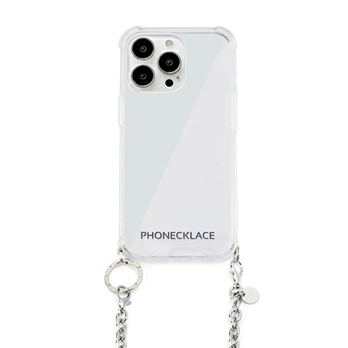 PHONECKLACE チェーンショルダーストラップ付きクリアケース for iPhone 13 Pro シルバー PN21601i13PSV | iPhone ipad 関連単語 ケース pro スマホ 15 スマートフォン 16 タブレッド 14 air 本体 pc mini パソコン 充電 ケーブル アイフォン アイパッド|Good thing -グッドシング-