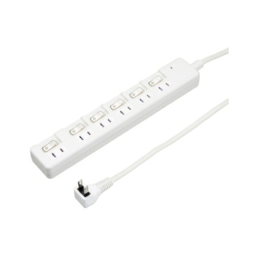 【5個仕掛ける】 YAZAWA 雷かばい立て付6個口節電水道栓0.3m白いことH8KS6603WHX5 かかわり合い：(アイディア 時短 グッズ 商いもの 生きて行く 生活様式 助けになる 安全性のある)