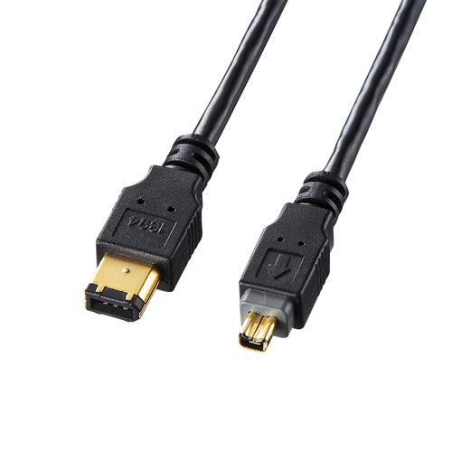 サンワサプライ IEEE1394ケーブル KE-1346-2BK | ケーブル 関連単語 DVI 変換 ケーブル HDMI VGA インターフェース ディスプレイ パソコン DVD アナログ デジタル usb PC 周辺機器 アクセサリー 転送 信号