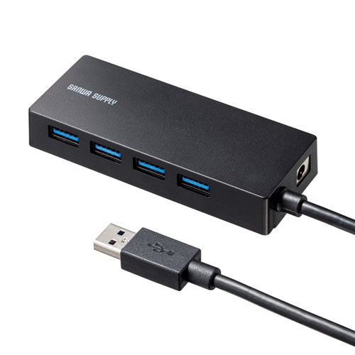 サンワサプライ HDD接続対応 USB3.2 Gen1 4ポートハブ USB-3HTV433BK | PC 周辺機器 関連:usbメモリ タイプ 容量 ハブ コンセント ケーブル 充電器 変換 type アダプタ 充電 メモリー 延長|Good thing -グッドシング-