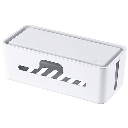 エレコム スタンド付きケーブルボックス 小 EKC-BOX003WH | ケーブル 関連単語 DVI 変換 ケーブル HDMI VGA インターフェース ディスプレイ パソコン DVD アナログ デジタル usb PC 周辺機器 アクセサリー 転送 信号