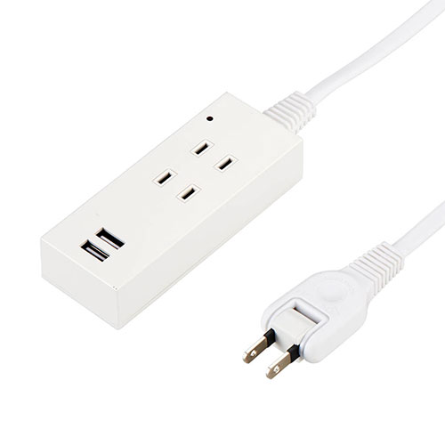 【10個仕掛ける】 YAZAWA 雷かばい立て付2AC2USB2.1A2.5m 白いこと Y02K4025WH2UX10  | パソコン 境界線の外側計器 かかわり合い：usb記憶装置 手合い 電気容量 こしき 差し込み 有線テレビ 申し受ける器 取り替えっこ type アダプター 申し受ける 記憶装置 取りひろげる