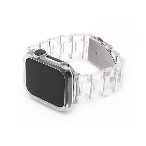 WEARPLANET 保護ケース付きクリアチェーンバンド for Apple Watch 45mm クリア WP23102AW | Apple 関連単語 アップル watch 10 バンド se 9 充電器 充電 カバー ultra スマートフォン カード スマホ タブレット ギフト Pencil ウオッチ メンズ