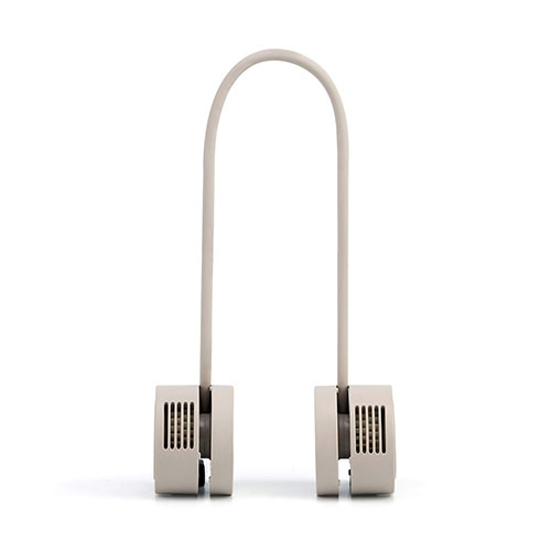 DANSOON Neck Band Fan Rolling 携帯型扇風機 ともし火ベージュ DSN23089BG  | ともし火 かかわり合い言葉 申し受ける LED 格好のいい ソーラー 蓄電池 乾電池 銀輪 防災 液晶 照明ランプ うつり変わり 雷火 イヤ電話機 はね除ける 青色ともし火 感知器 人感 防雨 明 暗 ともし火 防御すること