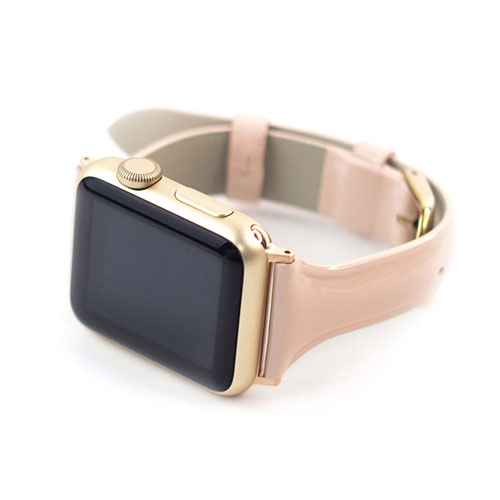 WEARPLANET Slim Line 本革 エナメルバンド for Apple Watch 41/40/38mm ティックルドピンク WP23100AWPK | Apple 関連単語 アップル watch 10 バンド se 9 充電器 充電 カバー ultra スマートフォン カード スマホ タブレット ギフト Pencil ウオッチ メンズ