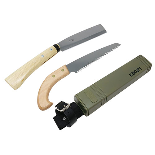 角利産業 KAKURI ナタとノコ サヤ付き 85201 関連：(アイディア 時短 グッズ 商品 生活 暮らし 便利 安全) 米寿 成人の日 初盆 葬儀 入学 お盆 初七日 七夕 生鮮食品 御供
