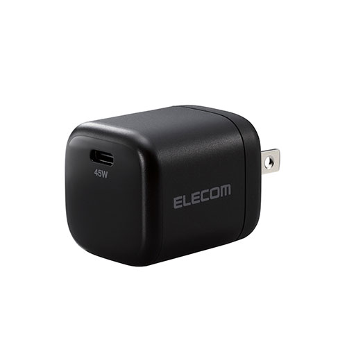 エレコム AC充電器/USB充電器/USB Power Delivery/45W/USB-C1ポート/スイングプラグ/ブラック MPA-ACCP29BK | PC 周辺機器 関連:usbメモリ タイプ 容量 ハブ コンセント ケーブル 充電器 変換 type アダプタ 充電 メモリー 延長