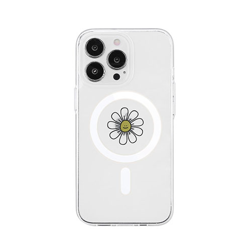 AKAN MagSafe対応クリアケース for iPhone 14 Pro デイジー 背面カバー型 AK23521i14P | iPhone ipad 関連単語 ケース pro スマホ 15 スマートフォン 16 タブレッド 14 air 本体 pc mini パソコン 充電 ケーブル 保護フィルム いphone アイフォン アイパッド