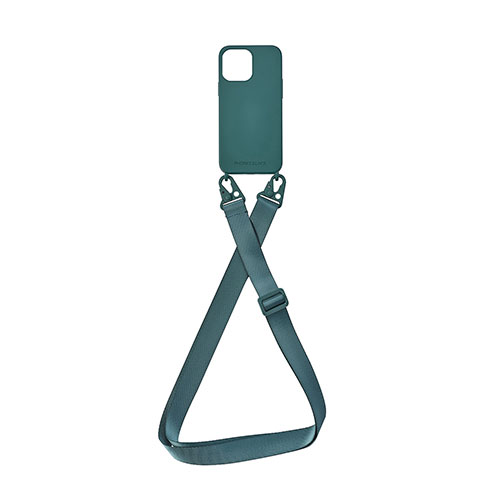 PHONECKLACE バンドショルダーストラップ付きシリコンケース for iPhone 14 Pro アーミーグリーン 背面カバー型 PN23882i14PGN | iPhone ipad 関連単語 ケース pro スマホ 15 スマートフォン 16 タブレッド 14 air 本体 pc mini パソコン アイフォン アイパッド