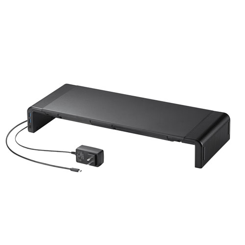 サンワサプライ USB Type-C接続ハブ付き机上ラック MR-LC210CHBK | PC 周辺機器 関連:usbメモリ タイプ 容量 ハブ コンセント ケーブル 充電器 変換 type アダプタ 充電 メモリー 延長|Good thing -グッドシング-