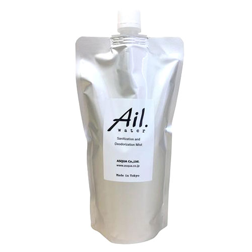 ASQUA 除菌・消臭水 Ail.water 詰替パック 500ml ASQUA15042 関連：(アイディア 時短 グッズ 商品 生活 暮らし 便利 安全) 米寿 成人の日 初盆 葬儀 入学 お盆 初七日 七夕 生鮮食品 御供