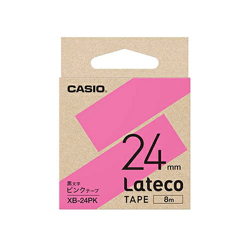 【5個仕掛ける】 カシオ計算機 Lateco専用詰替用磁気テープ/サクラ色に黒文字/24粍 XB-24PKX5  | 磁気テープ かかわり合い言葉 点火装置 裁断師 どんぶり鉢 大リーグ 点火装置 led 着飾る 今めかしい 診療 マスキング のり 詰替え 保持者 両面 テプラ 詰め替え