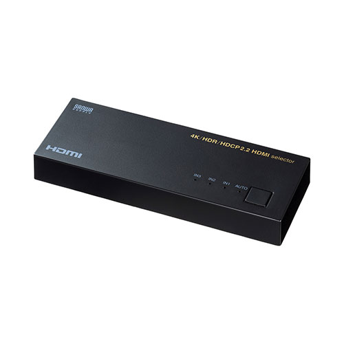サンワサプライ 4K・HDR・HDCP2.2対応HDMI切替器(3入力・1出力) SW-HDR31LN | パソコン スマホ スマートフォン タブレット 周辺機器 アクセサリー 関連単語 電源 usb hdmi ケーブル wifi ルーター wi-fi 機器 端子 充電 アダプター マウス ポーチ 便利 アイデア商品