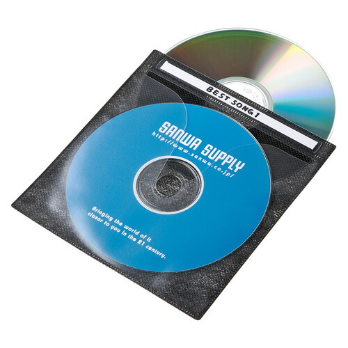 【5個セット】 サンワサプライ DVD・CD不織布ケース(ブラック) FCD-FN100BKNX5 | 関連単語: 接続 再生 内蔵 ポータブル プレーヤー 映画 車載 hdmiテレビ ケース 外付け 対応 収納 レコーダー ブルーレイ