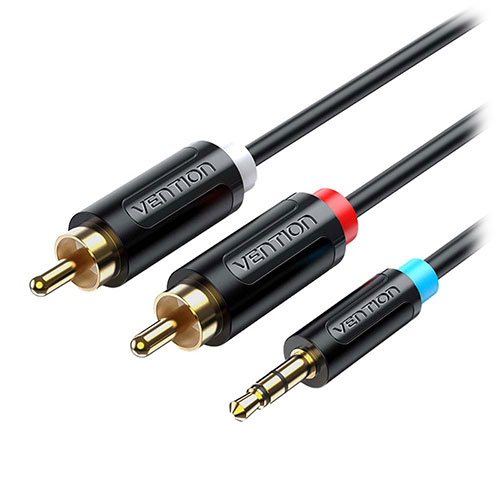 【10個セット】 VENTION 3.5Mm Male to 2-Male RCAアダプターケーブル 1m Black BC-5541X10 | ケーブル 関連単語 DVI 変換 ケーブル HDMI VGA インターフェース ディスプレイ パソコン DVD アナログ デジタル usb PC 周辺機器 アクセサリー 転送 信号