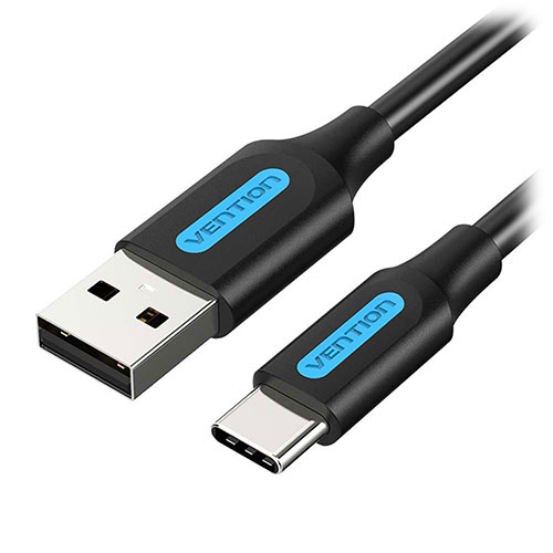 【5個セット】 VENTION USB 2.0 A Male to USB-C Maleケーブル 3m Black PVC Type CO-6308X5 | PC 周辺機器 関連：usbメモリ タイプ 容量 ハブ コンセント ケーブル 充電器 変換 type アダプタ 充電 メモリー 延長