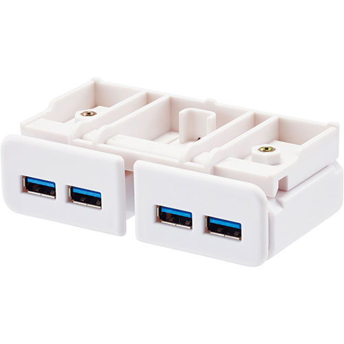 LIHIT LAB. USB3.0ハブ 机上台専用 A-7337-0-WH | PC 周辺機器 関連:usbメモリ タイプ 容量 ハブ コンセント ケーブル 充電器 変換 type アダプタ 充電 メモリー 延長