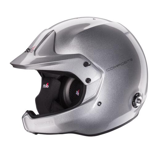 国内在庫限り：STILO HELMET Venti WRC Composite Rally HANS シルバー Snell SA2020 FIA 8859-2015 オープンフェイス ラリー ヘルメット インターコム付 AA0220BG2T