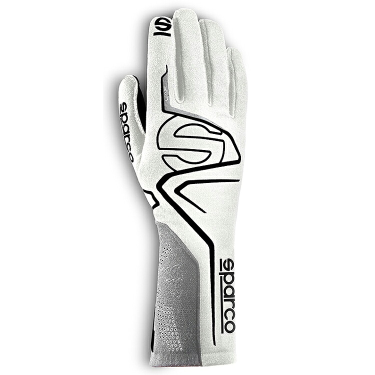 SPARCO スパルコ LAP 2022 GLOVE ホワイト×ブラック レーシンググローブ FIA8856-2018公認 (001316-BINR)