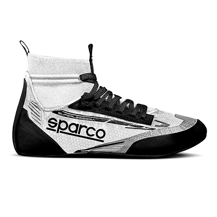 SPARCO スパルコ SUPERLEGGERA レーシングシューズ ホワイト×ブラック FIA8856-2018公認 (0012A3BINR)
