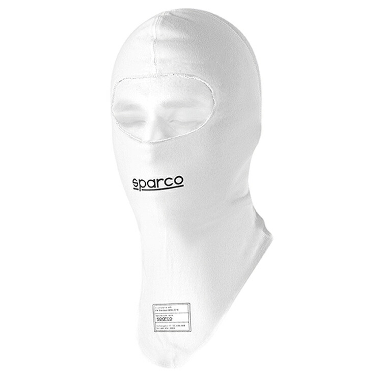 SPARCO スパルコ RW-7 DELTA BALACLAVA フェイスマスク ホワイト 1ホール X-COOL FIA8856-2018 (001410BO) MY2025|モノコレ