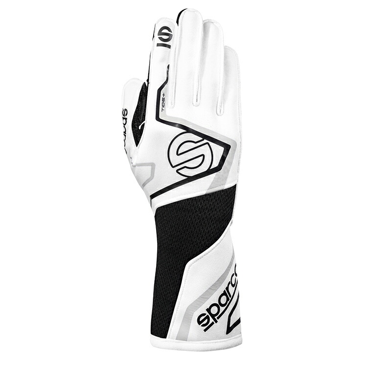 SPARCO スパルコTIDE+ GLOVE ホワイト×ブラック レーシンググローブ FIA8856-2018公認 (BRG0001B0W08) MY2025