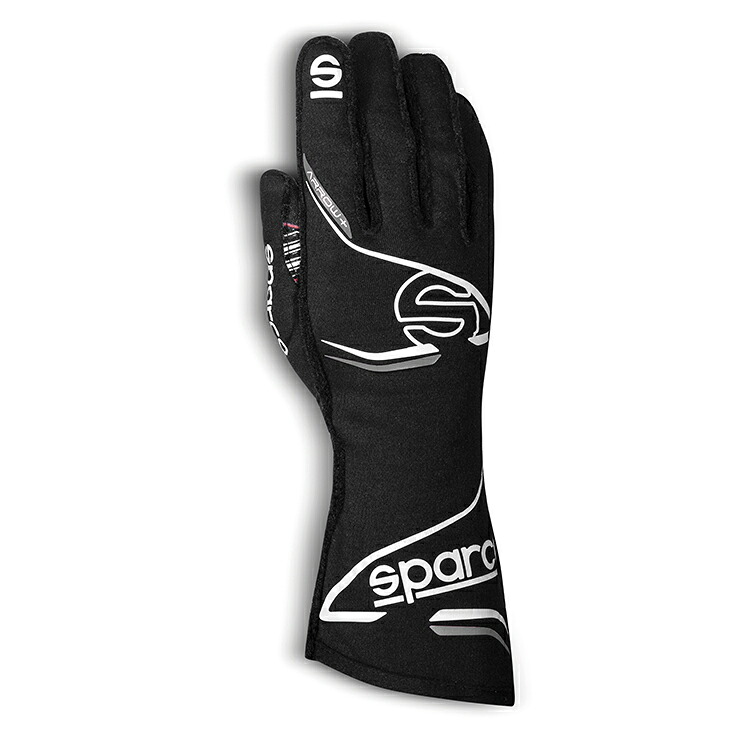 SPARCO スパルコ ARROW+(PLUS) GLOVE ブラック×ホワイト レーシンググローブ FIA8856-2018公認 (001319NRBI)