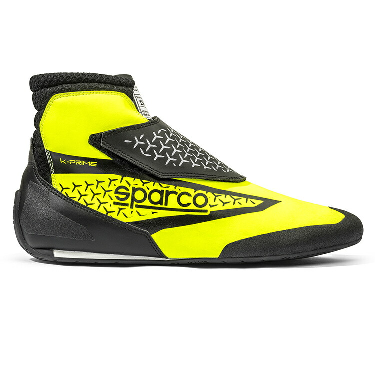 SPARCO スパルコ K-PRIME レーシングシューズ イエロー×ブラック FIA8877-2022公認 レーシングカートレース専用 (0012B5GFNR) MY2025 ※四輪レース使用不可