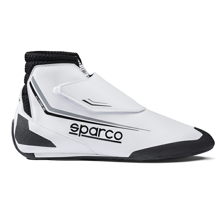 SPARCO スパルコ K-PRIME レーシングシューズ ホワイト×ブラック FIA8877-2022公認 レーシングカートレース専用 (0012B5BINR) MY2025 ※四輪レース使用不可
