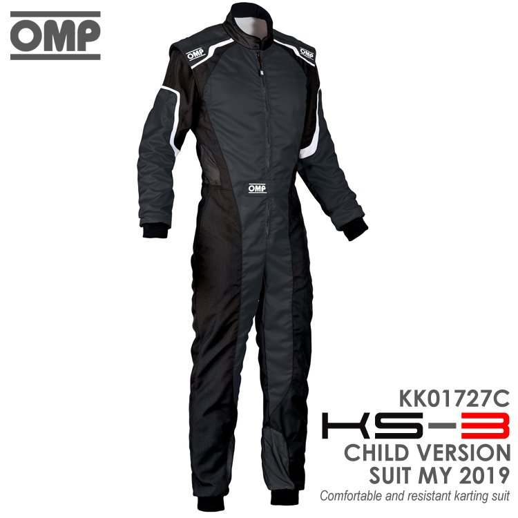 楽天市場】OMP KS-3 SUIT ADULT グレー×ブラック レーシングスーツ CIK 