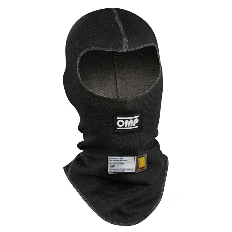 OMP インナーウエア FIRST BALACLAVA フェイスマスク ブラック FIA公認8856-2018規格 (IE0-0770-A01-071) MY2022