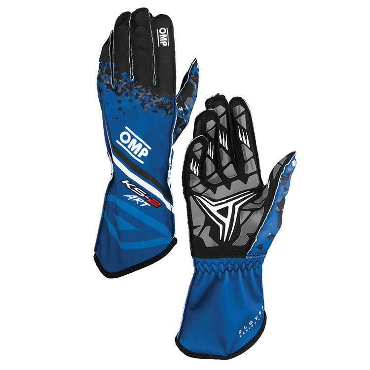 OMP KS-2 Art GLOVE ブルー×ブラック(146) レーシンググローブ レーシングカート・走行会用 (KB0-2755-A01-146) MY2025