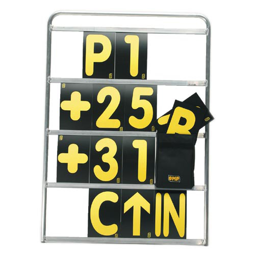 OMP ピットボード 4段 アルミ フレーム+ナンバーカード42枚セット (NC0-1068) ALUMINIUM PIT BOARD 4 PANEL ※大型梱包につき別途送料が発生致します|モノコレ