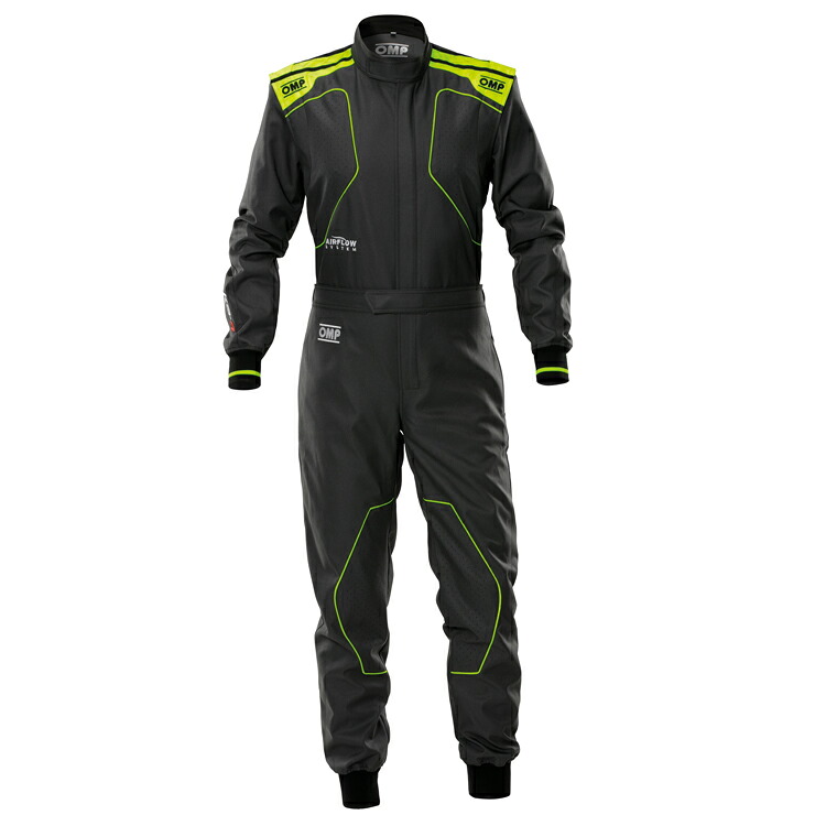 2026 NEWモデル！ OMP KS-4 SUIT アンスラサイト×イエロー(184) レーシングスーツ レーシングカート・走行会用 (KA0-1735-A_1-184) MY2026