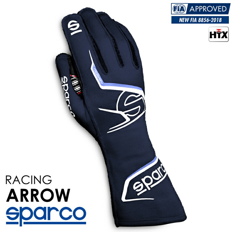 SPARCO スパルコ レーシンググローブ ARROW (アロー) ネイビーブルー FIA8856-2018公認 (001314_BMBI)