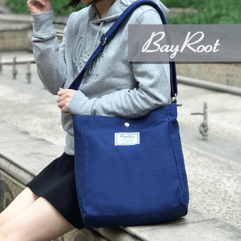 楽天市場 トートバッグ ショルダーバッグ キャンバス 帆布 斜めがけ バッグ 2way レディース 縦型 Bayroot ベイルート Mono Be
