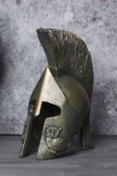楽天市場 置物 古代ローマ ギリシャ騎士 兜モチーフ 小さめサイズ ふくろうモチーフ モノッコ