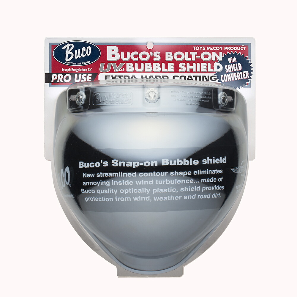 当店在庫有★BUCO (ブコ)★開閉する ジェットヘルメット用シールド ボルトオン バブルシールド WITH シールドコンバーター (3点ホックタイプ)【カラー:クローム (ミラーシールド) 】|モノダイレクト